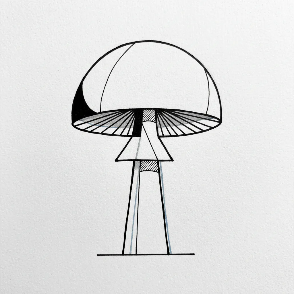 Easy mushroom drawing ideas 33