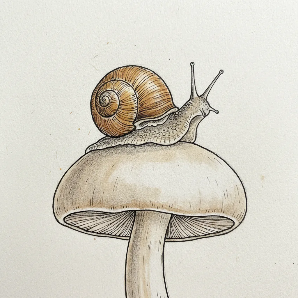 Easy mushroom drawing ideas 37