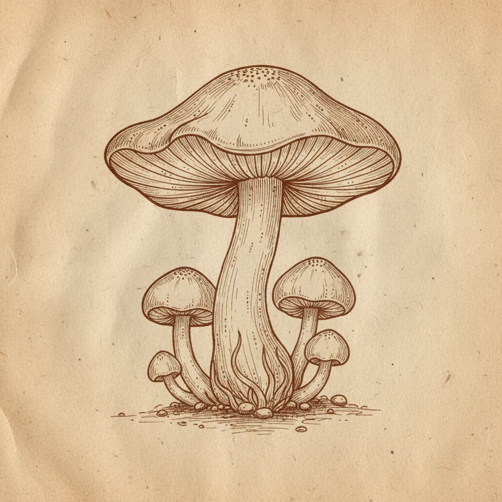 Easy mushroom drawing ideas 38
