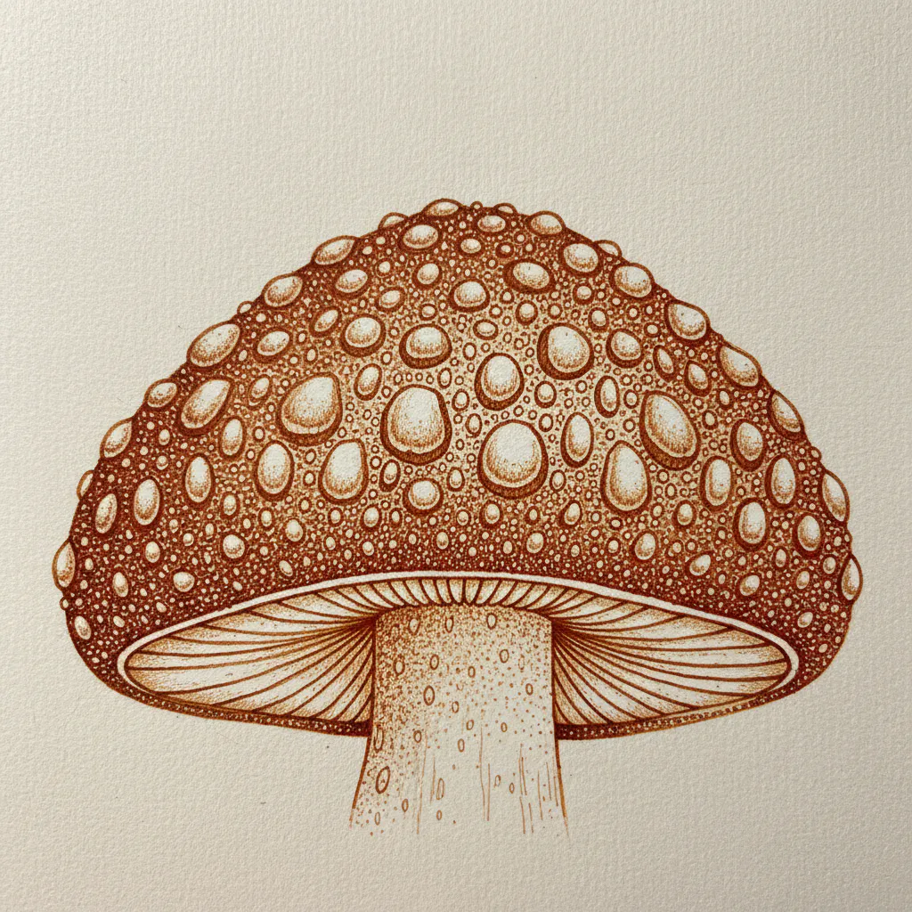 Easy mushroom drawing ideas 39
