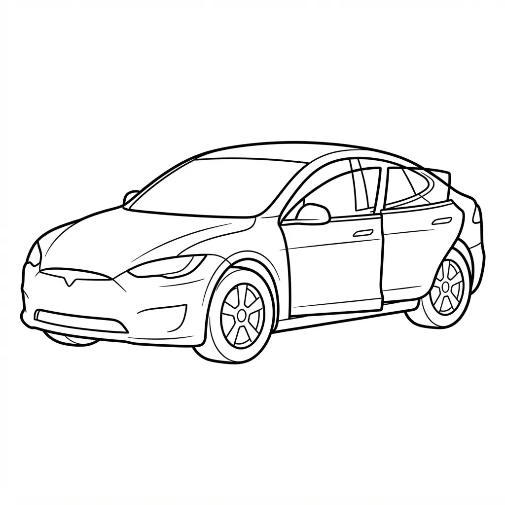 Electric sports sedan with smooth body lines, narrow headlights, and a clean white background.