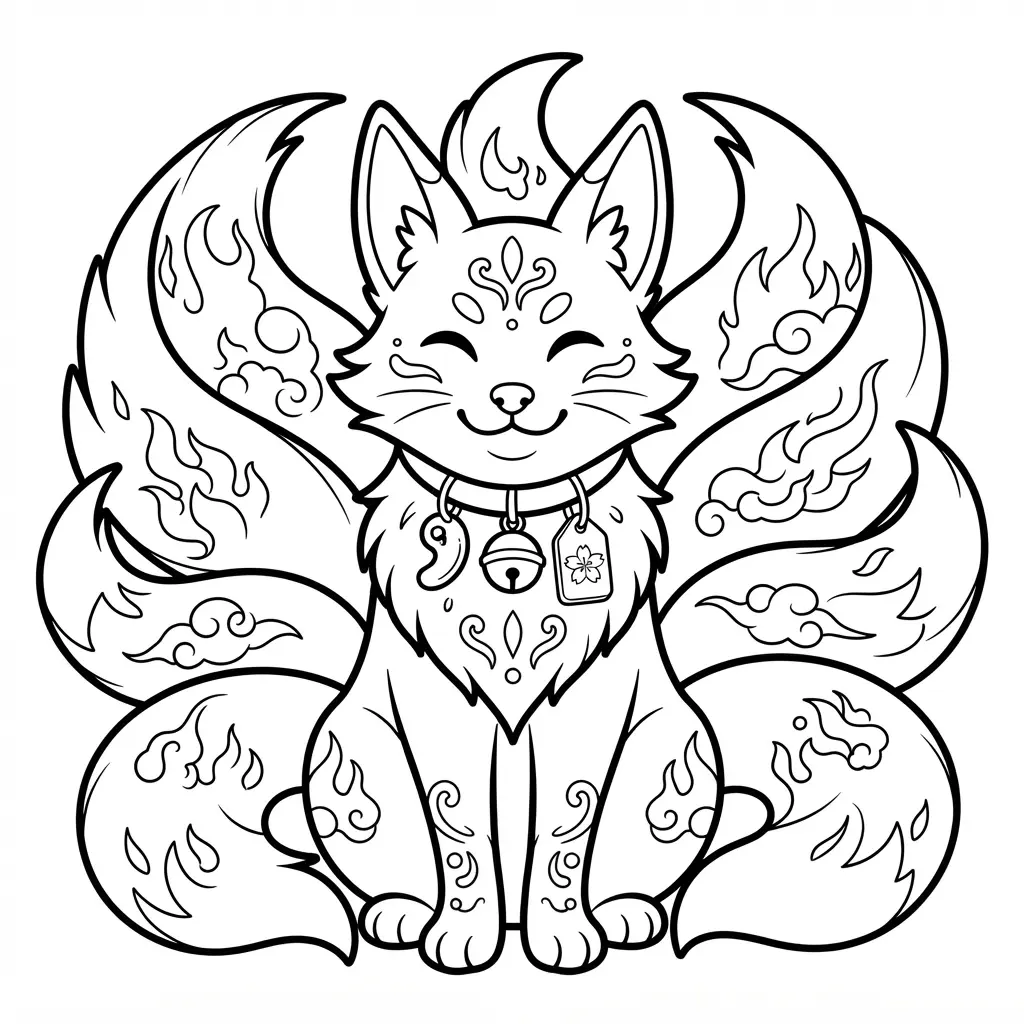 Minimalist fox silhouette with a pointed profile, smooth tail, and open background for simple fox coloring pages.