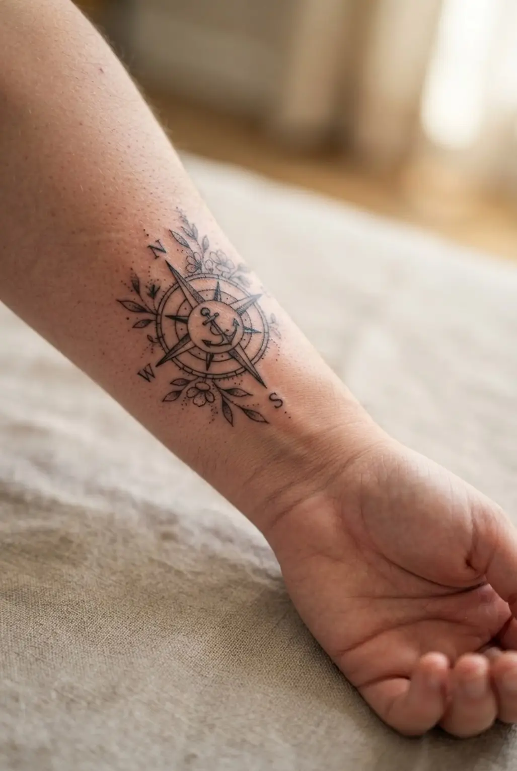 An intricate statement ring drawing the eye and beautifully obscuring the tattoo beneath it.