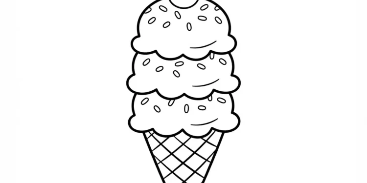 Ice Cream Coloring Pages
