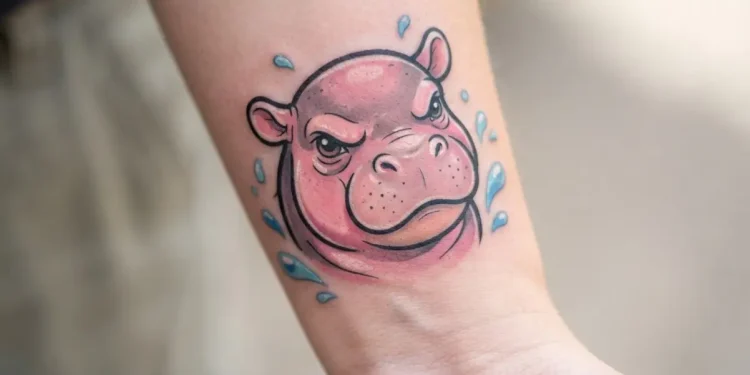 Moo Deng The Hippo Tattoo Ideas