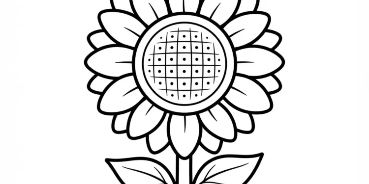 Sunflower Coloring Pages