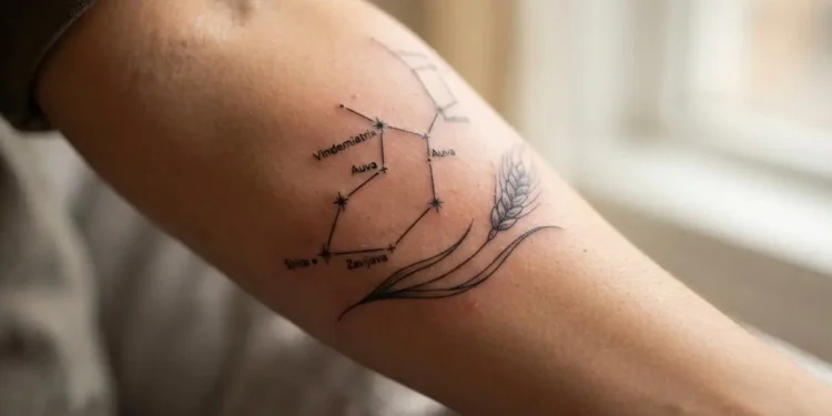 Virgo Constellation Tattoo Designs