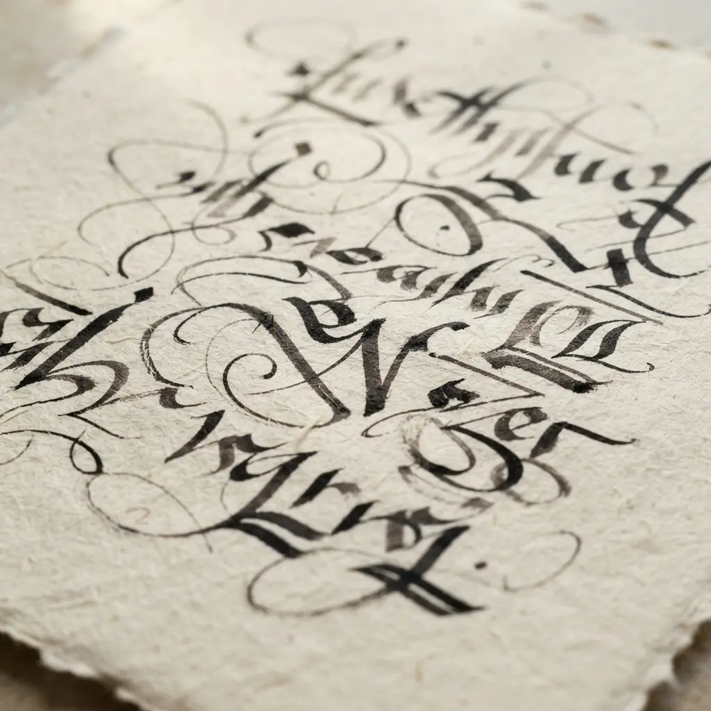 Envelope front with recipient lines, stamp area, and clear postal label space for wedding calligraphy tips.