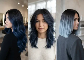 Blue Balayage For Brunettes