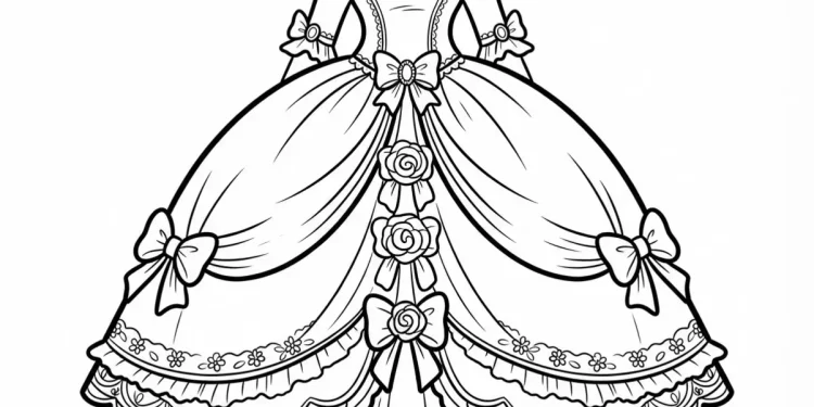 Dress Coloring Pages