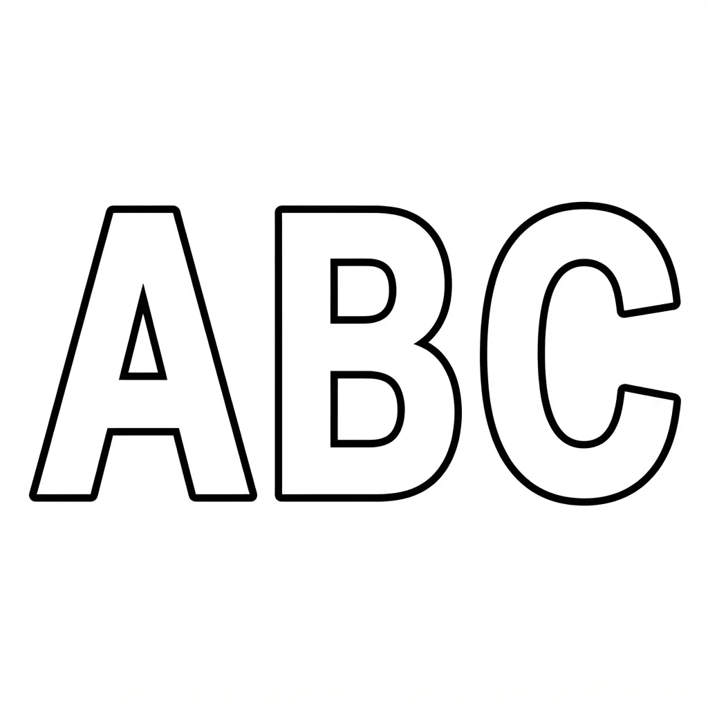 Printable alphabet letters in bold black uppercase block forms on a white page for classroom use.