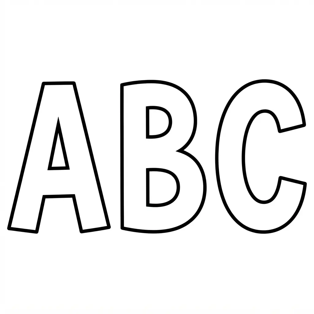 Large printable alphabet letters in bold uppercase forms arranged across a classroom bulletin board.