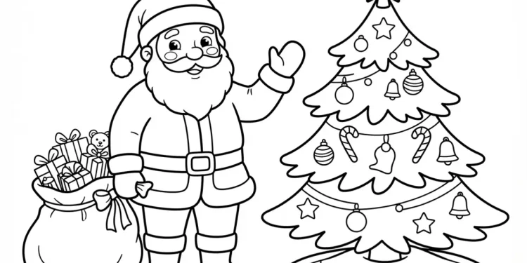 Santa Coloring Pages
