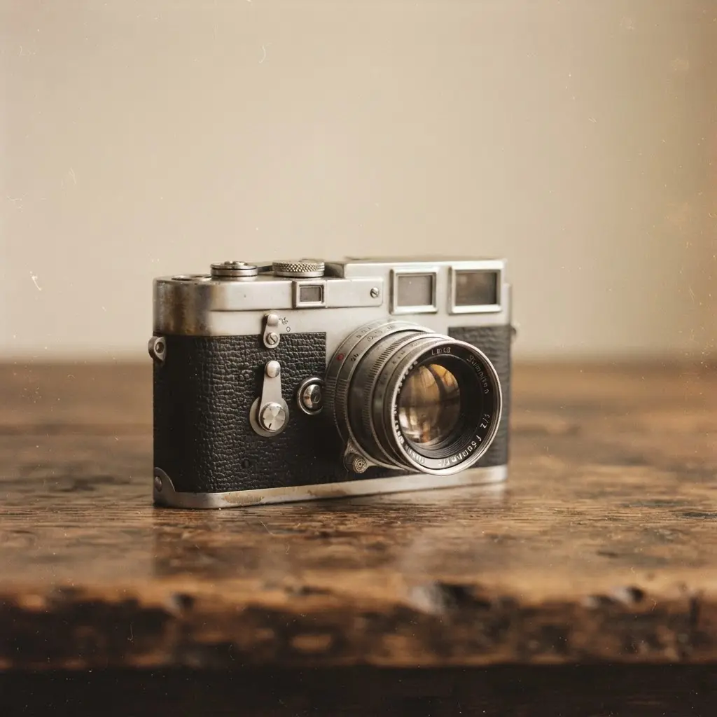 Warm-toned portrait with visible film grain and soft fading, suited to a nostalgic personal profile image.