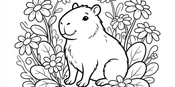 Capybara Coloring Pages